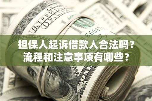 济南担保人起诉借款人合法吗？流程和注意事项有哪些？