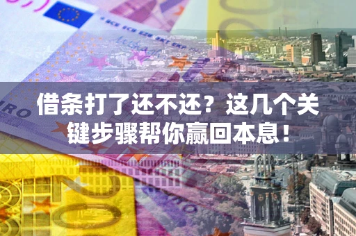 济南借条打了还不还？这几个关键步骤帮你赢回本息！