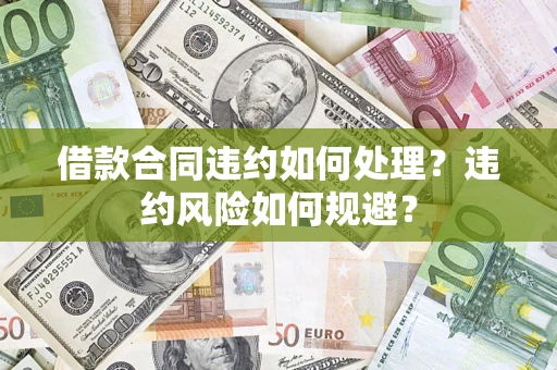 济南借款合同违约如何处理？违约风险如何规避？