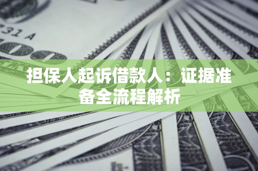 济南担保人起诉借款人：证据准备全流程解析