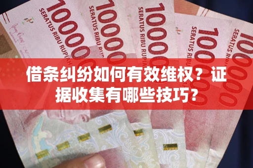 济南借条纠纷如何有效维权？证据收集有哪些技巧？