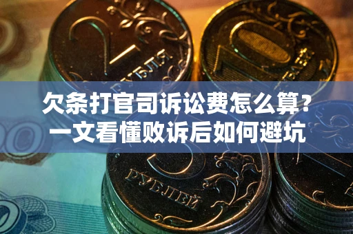 济南欠条打官司诉讼费怎么算？一文看懂败诉后如何避坑
