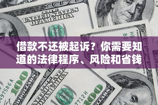 济南借款不还被起诉？你需要知道的法律程序、风险和省钱技巧