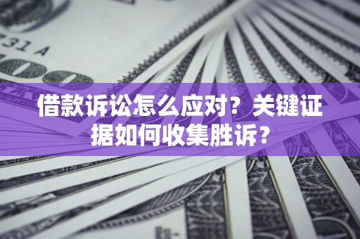 济南借款诉讼怎么应对？关键证据如何收集胜诉？
